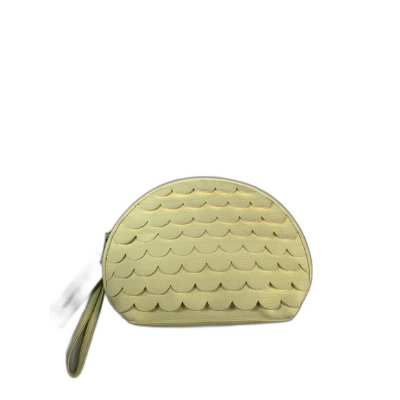 Bcbgeneration yellow coral scalloped wristlet handbag purse bag new nwt - Picture 1 of 7